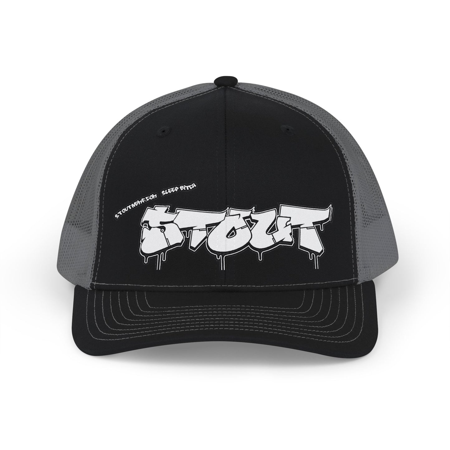 STOUT DF1 Graffiti Logo Trucker Cap "Short" — Urban Snapback Hat
