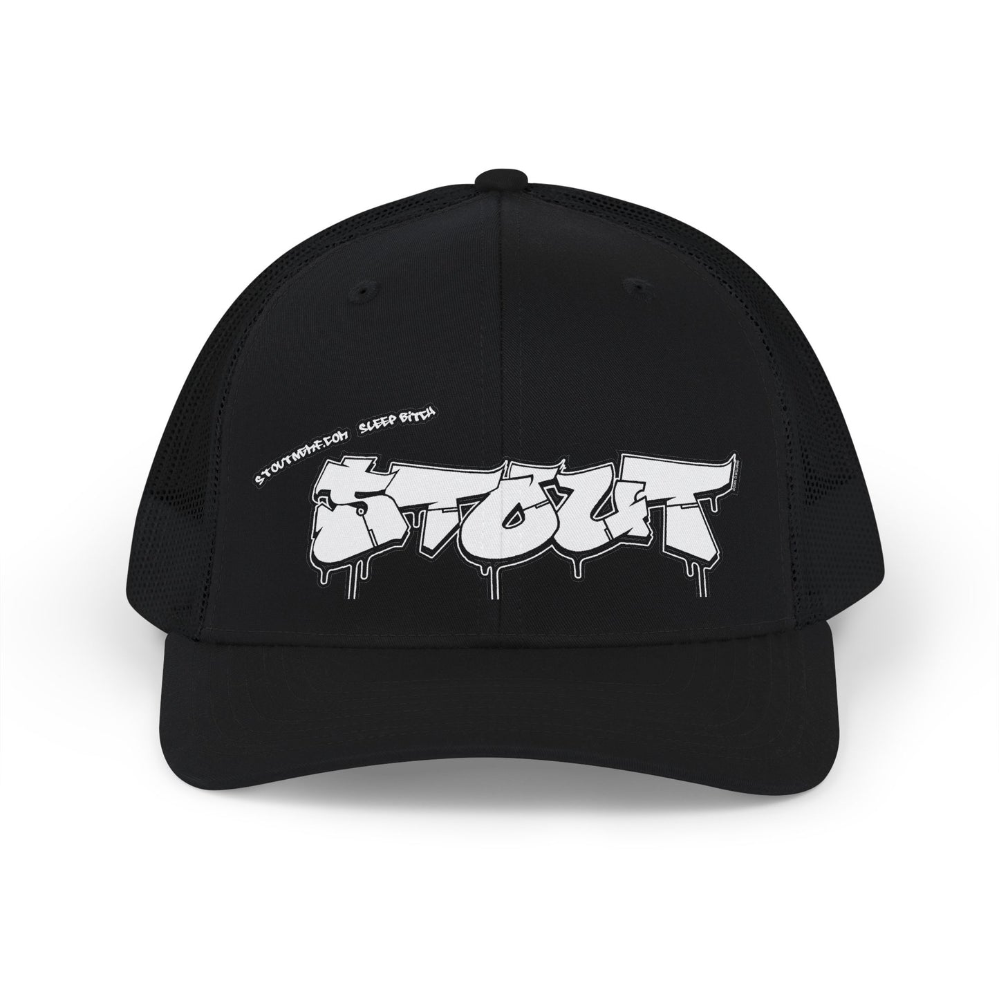 STOUT DF1 Graffiti Logo Trucker Cap "Short" — Urban Snapback Hat