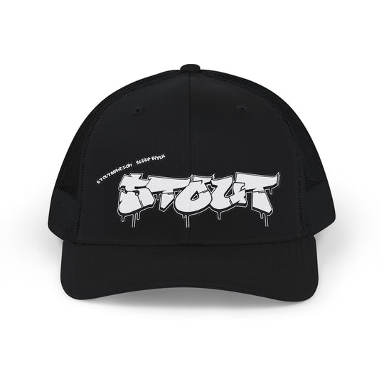 STOUT DF1 Graffiti Logo Trucker Cap "Short" — Urban Snapback Hat