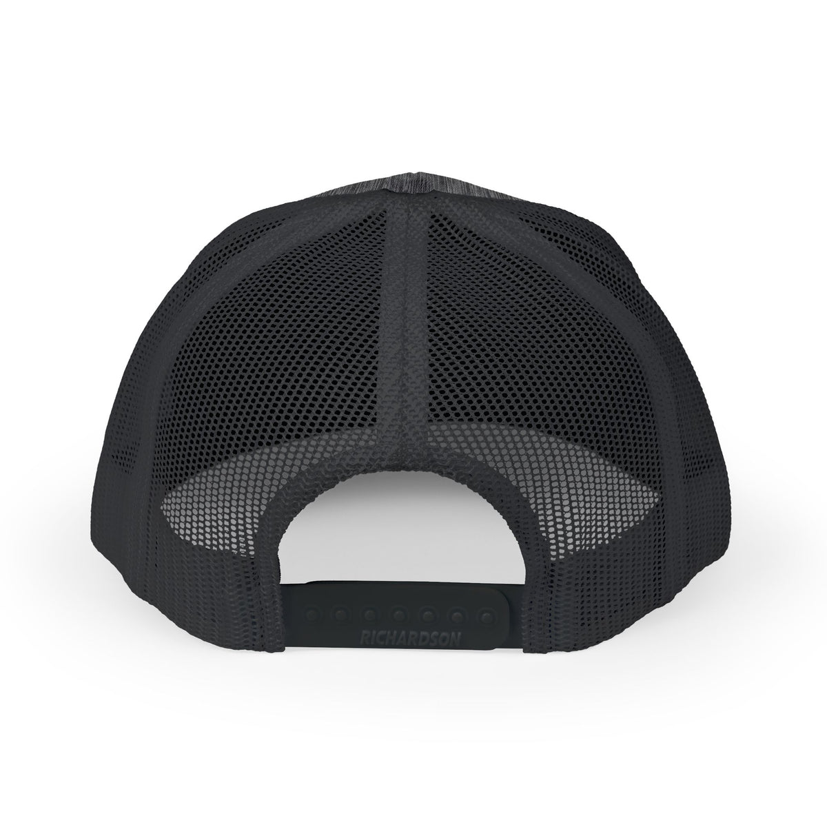 Black mesh cap on a white background
