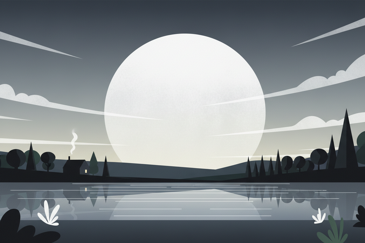 Dusk Moon Illustration Background